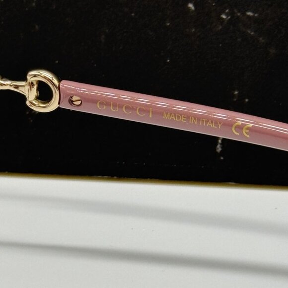 NEW GG0890O 003 GUCCI PINK WOMEN GUCCI EYEGLASSES - Picture 12 of 13